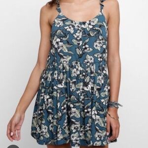 Free People Floral Blue Sleeveless Dress Size XS
